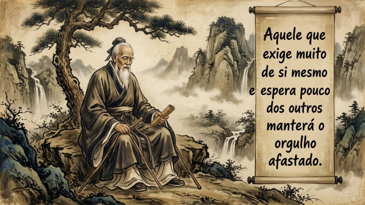 Lao-Tsé, filósofo chinês: “Aquele que exige muito de si mesmo e espera pouco dos outros manterá o orgulho à distância.”