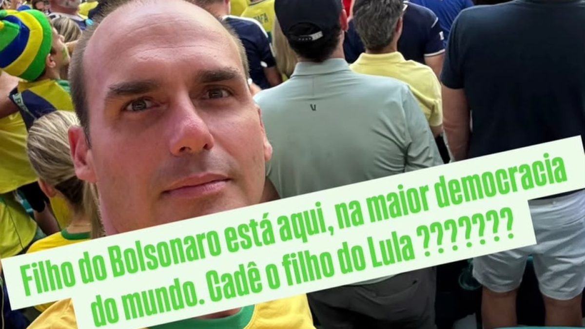 Eduardo Bolsonaro diz que foi a jogo do Brasil em Miami e posta vídeo