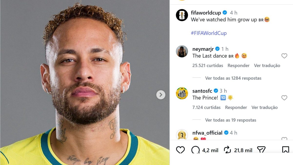Neymar anuncia que Copa de 2026 será a última da carreira: 'The last dance'
