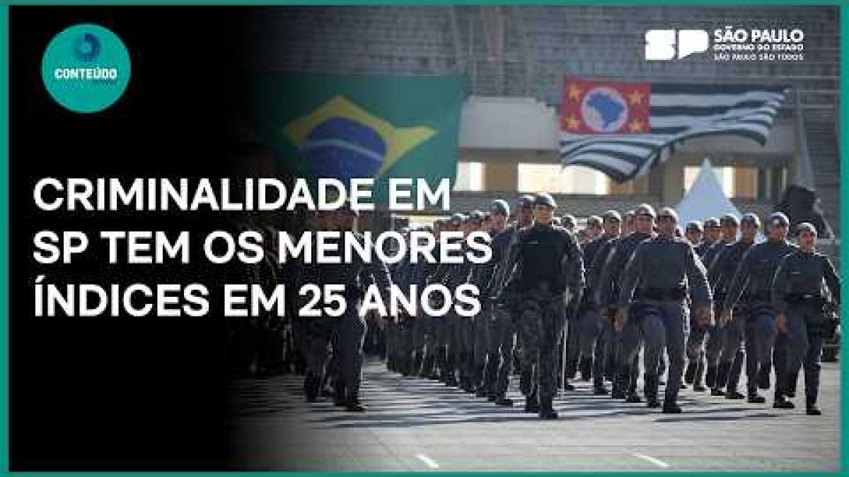 São Paulo registra os menores índices criminais em 25 anos