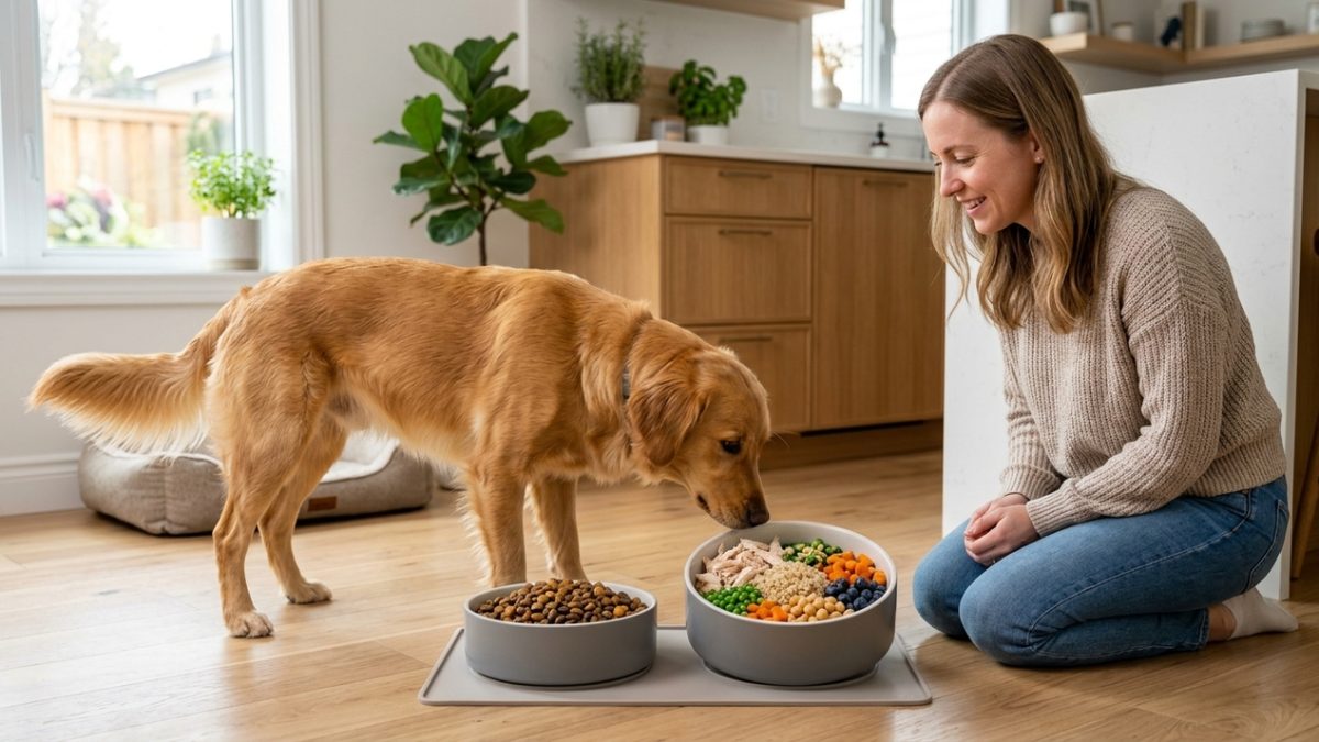 Misturar ração com comida natural para cães: veterinário esclarece se faz mal