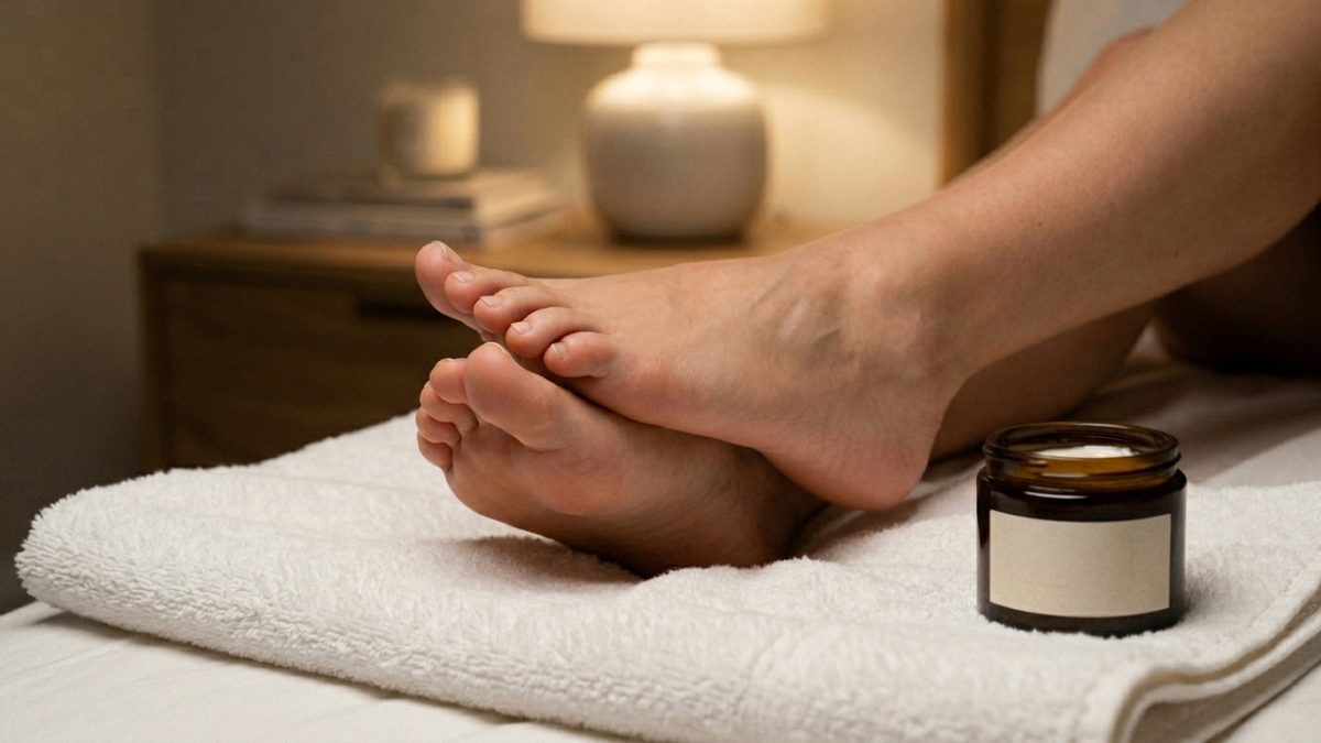 Aplicar creme com ureia nos pés antes de dormir combate ressecamento e rachaduras