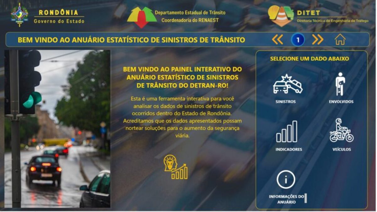 Políticas Públicas de Trânsito: Detran-RO disponibiliza Anuário Estatístico de Sinistros 2025