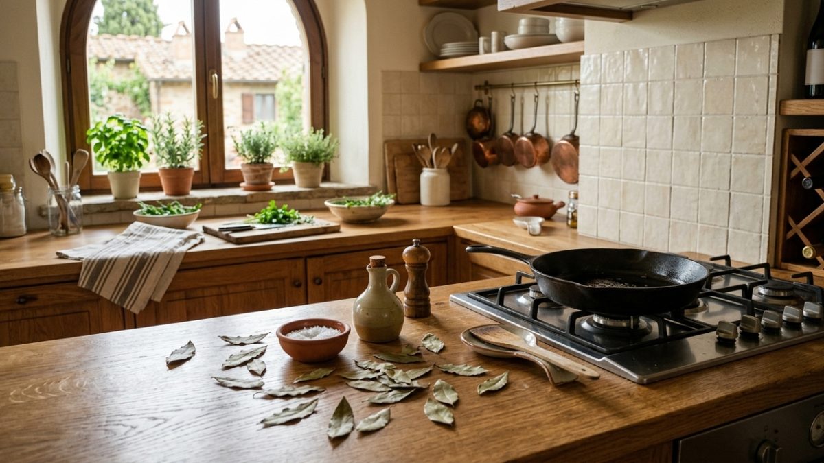 Folhas de louro secas eliminam cheiro de gordura na cozinha, diz site