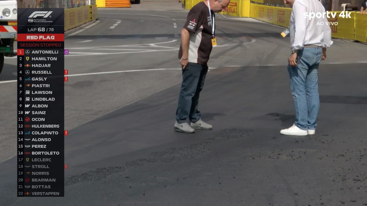F1 paralisa GP de Mônaco para reparar asfalto solto na curva 19