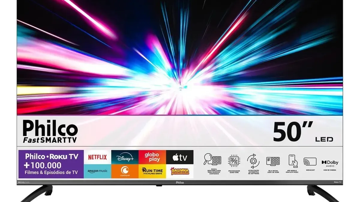 Smart TV Philco P50VIK 50″ 4K com 43% OFF