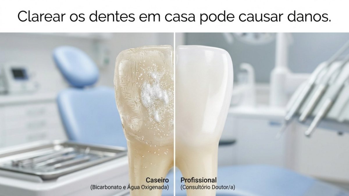 Mistura de água oxigenada com bicarbonato nos dentes: riscos e o que dizem especialistas